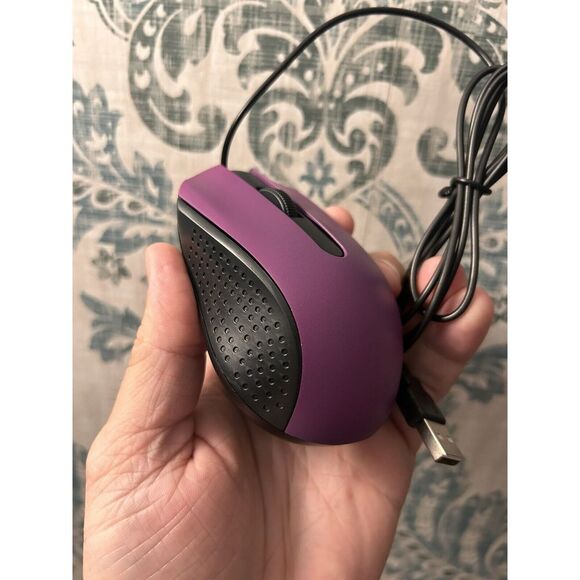Purple Corded Mouse Color Classic Beauty School Mouse New - Picture 2 of 5